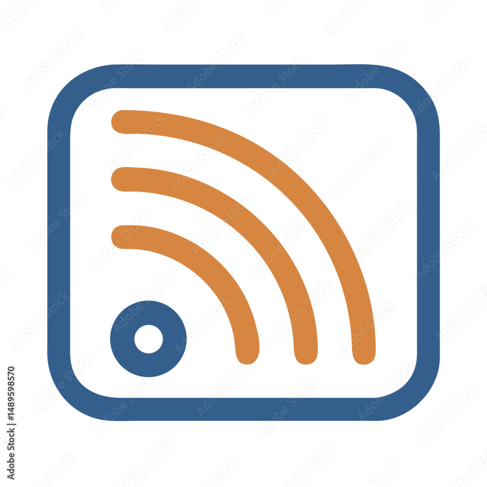 RSS Signal Icon – Feed, News, Updates, Wireless Broadcast Symbol RSS Signal Icon – Feed, News, Updates, Wireless Broadcast Symbol