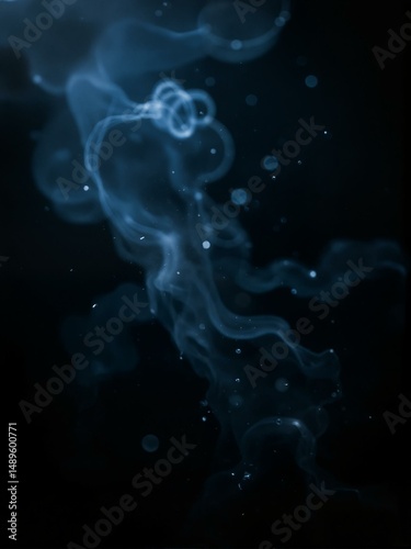 Smoke in dark background. photo