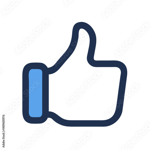 Thumbs Up Icon – Like Button, Approval, Positive Feedback Symbol