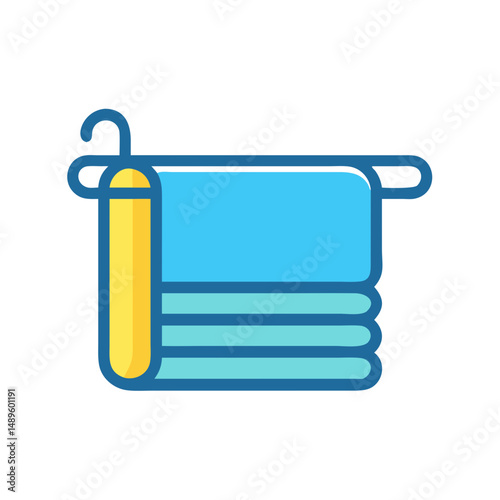  Towel Icon – Bathroom Linen, Hygiene, Fabric Drying Symbol