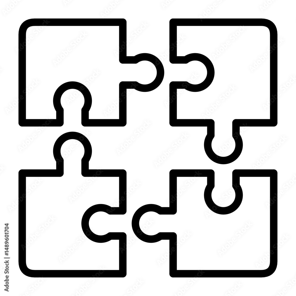 simple design of puzzle flat icon simple design of puzzle flat icon