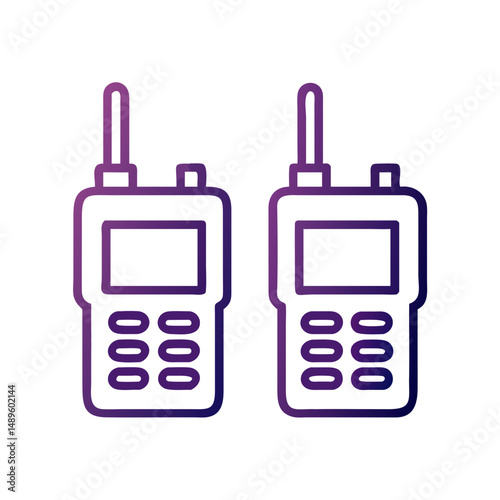 Walkie Talkie Icon – Two-Way Radio, Communication Device Symbol