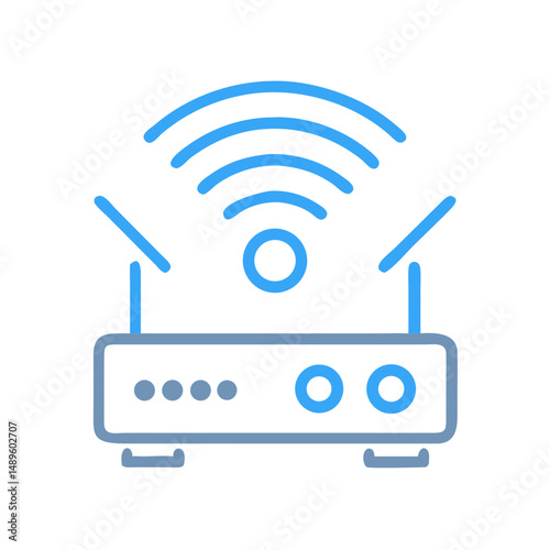 Wi-Fi Router Icon – Wireless Network, Internet Connection Device Symbol