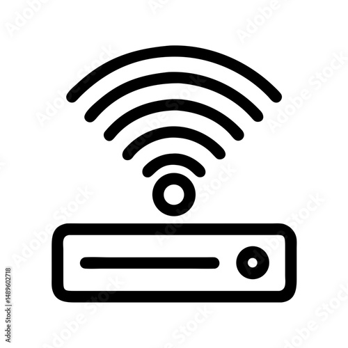 Wi-Fi Router Icon – Wireless Network, Internet Connection Device Symbol