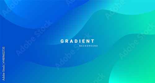 Blue gradient abstract background with smooth flowing shapes