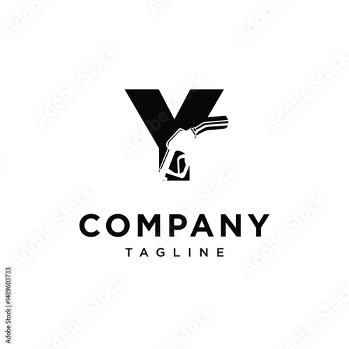 Letter Y Fuel Nozzle Logo Icon Vector