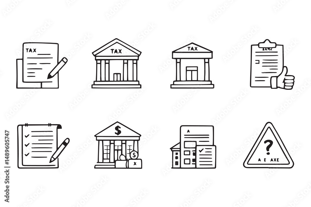 Fototapeta premium Tax line art 