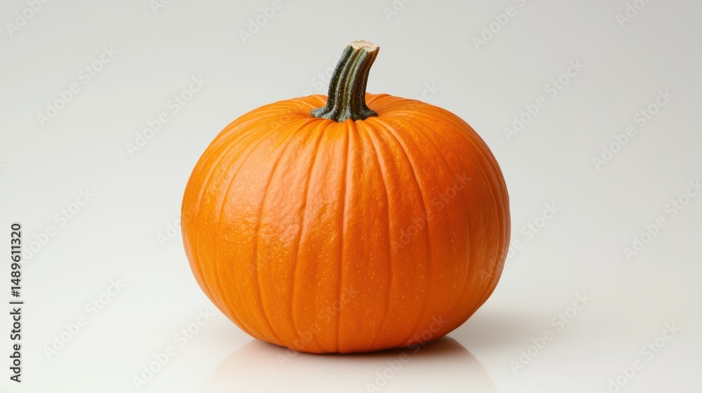 Fresh and Vibrant Orange Pumpkin Isolated on White Background Fresh and Vibrant Orange Pumpkin Isolated on White Background
