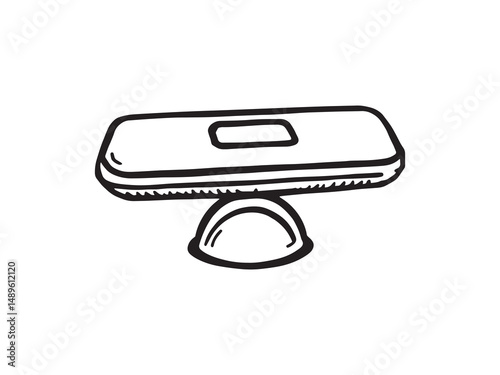 Balance Board vector line art