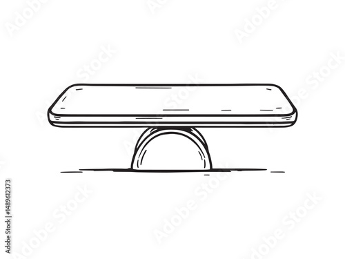 Balance Board vector line art