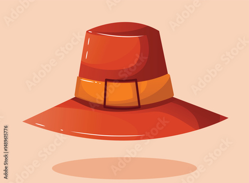 beautiful autumn summer hat illustration