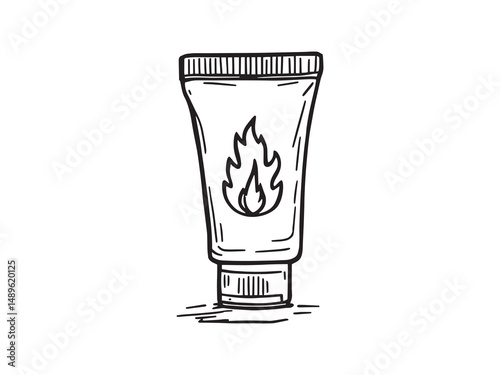 Burn Cream vector line art