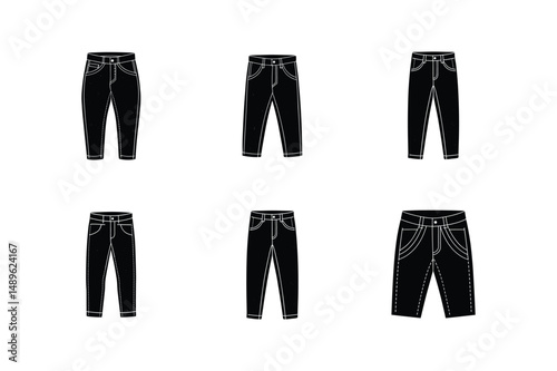 jeans sketch silhouette vector illustration