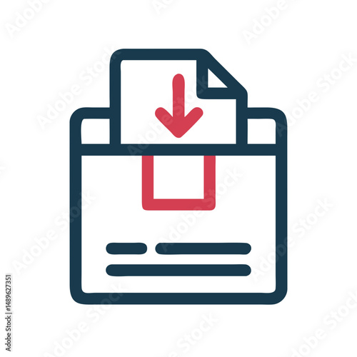 Downloaded Package Icon Representing Digital Content and File Acquisition