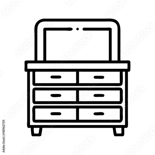 Mirror Icon Representing Bedroom Vanity and Personal Grooming