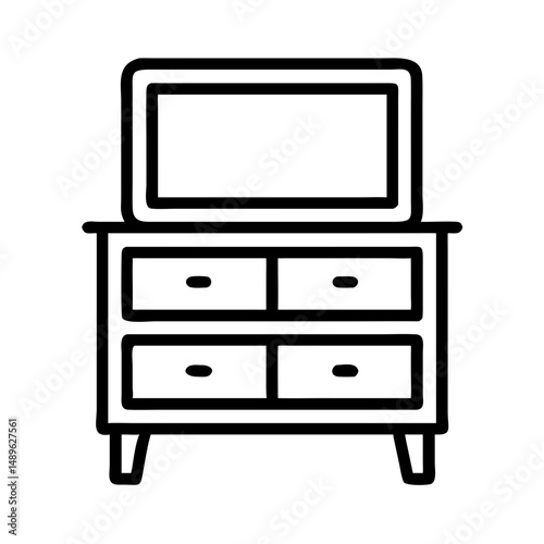 Mirror Icon Representing Bedroom Vanity and Personal Grooming
