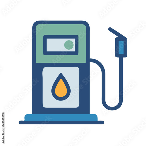 Fuel Pump Icon Representing Gas Station and Vehicle Refueling
