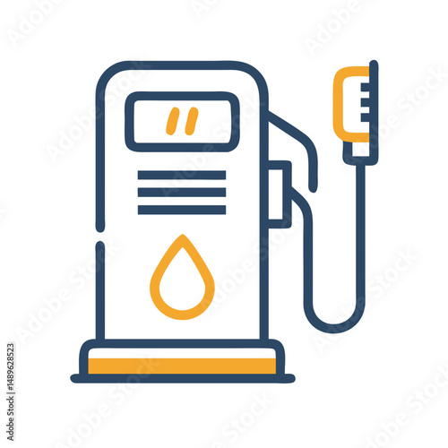 Fuel Pump Icon Representing Gas Station and Vehicle Refueling
