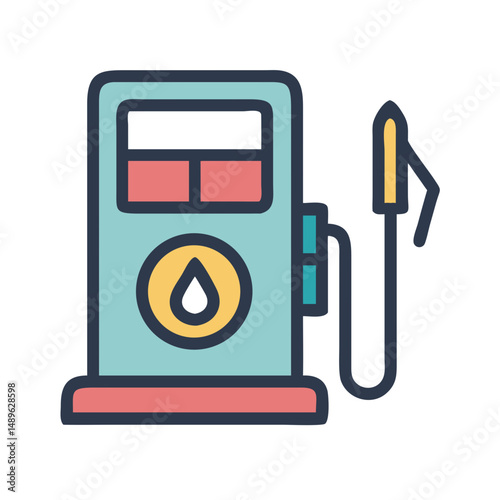 Fuel Pump Icon Representing Gas Station and Vehicle Refueling