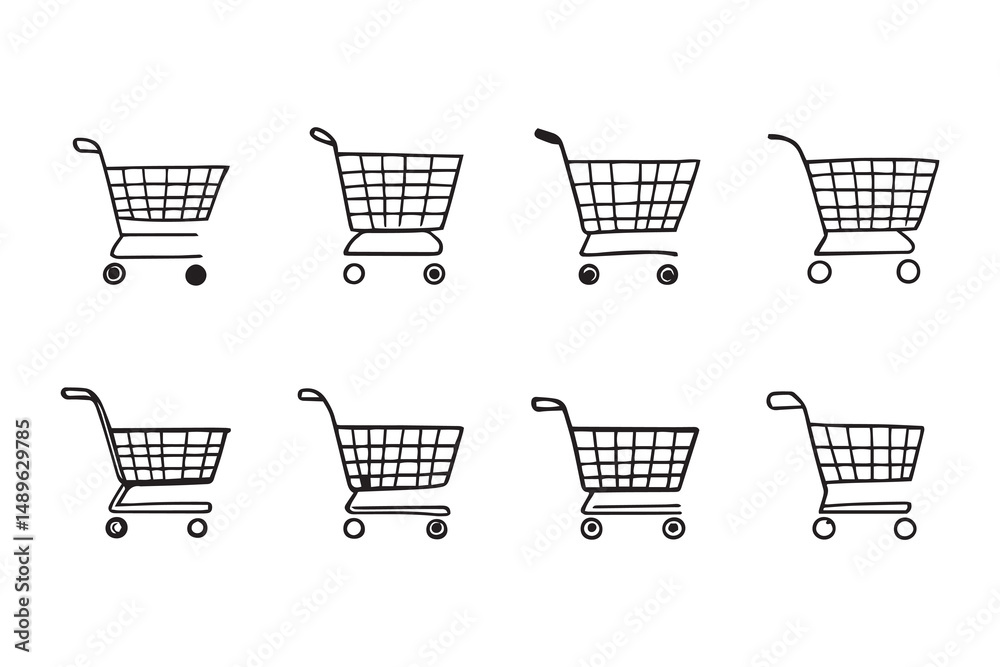 Shopping Cart line art Shopping Cart line art