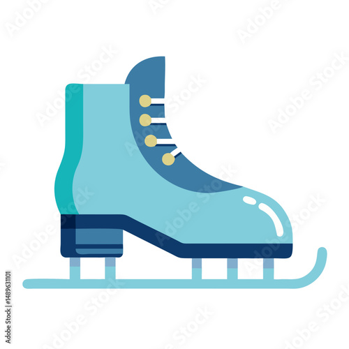 Ice Skates Icon Representing Figure Skating and Winter Sport