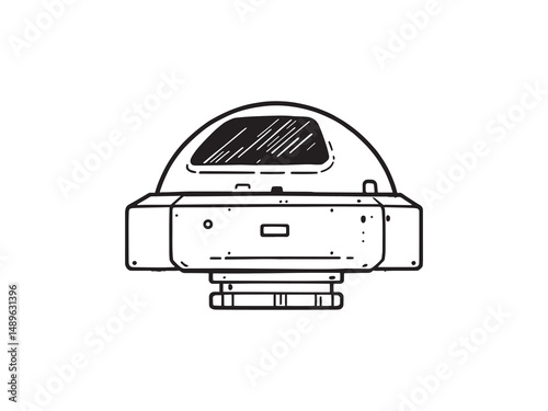 Crew Module vector line art