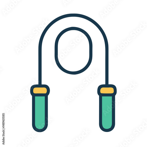 Jump Rope Icon Representing Cardio Exercise and Fitness Training Tool