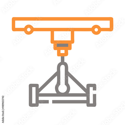 Overhead Crane Icon Representing Automated Handling and Industrial Lifting Equipment