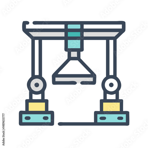 Overhead Crane Icon Representing Automated Handling and Industrial Lifting Equipment
