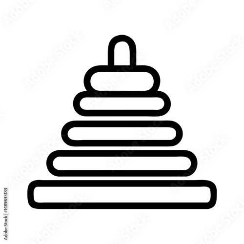 Ring Stacker Icon Representing Early Childhood Toy and Learning Activity