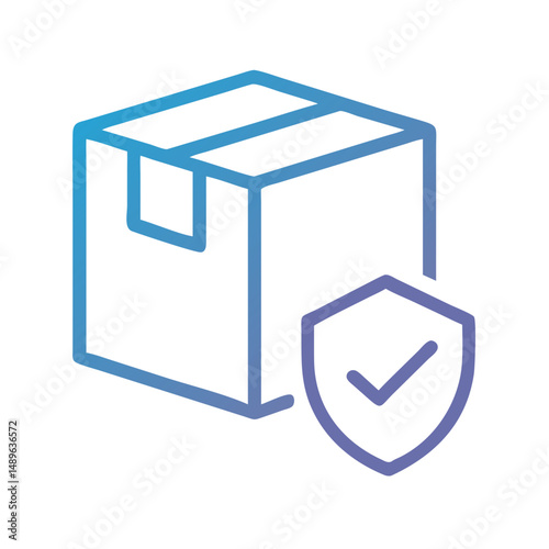 Secured Box Icon Representing Protected Shipment and Safe Delivery
