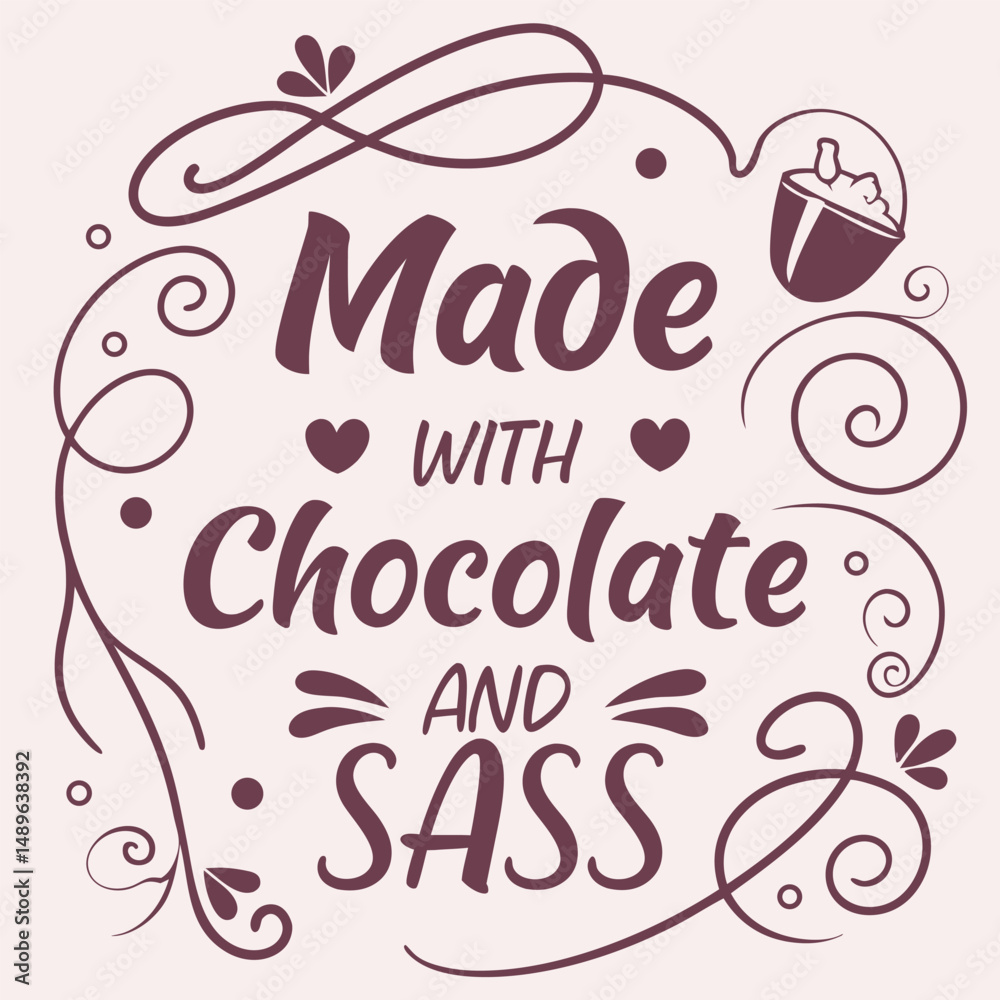 Obraz premium chocolate vector T-shirt design