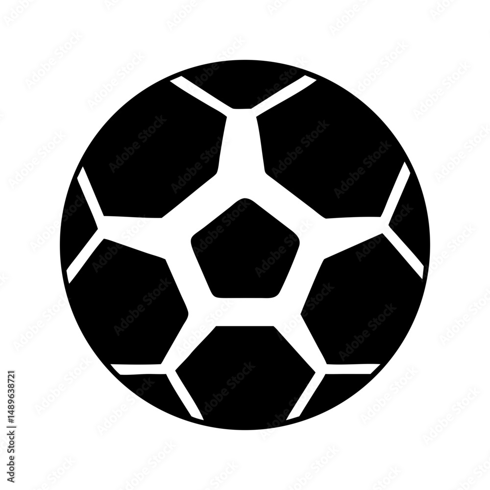 Obraz premium Soccer Ball Icon Representing Sports Equipment and Football Game Play