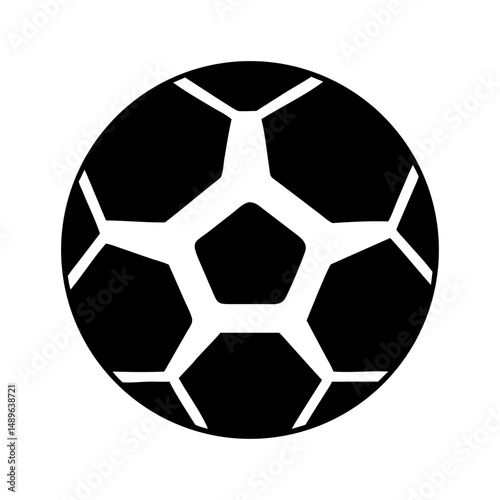 Soccer Ball Icon Representing Sports Equipment and Football Game Play