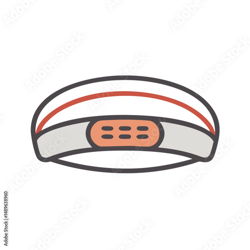 Sports Headband Icon Representing Athletic Accessory for Sweat Absorption and Performance