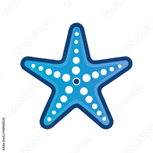 Starfish Icon Representing Ocean Wildlife and Marine Sea Life
