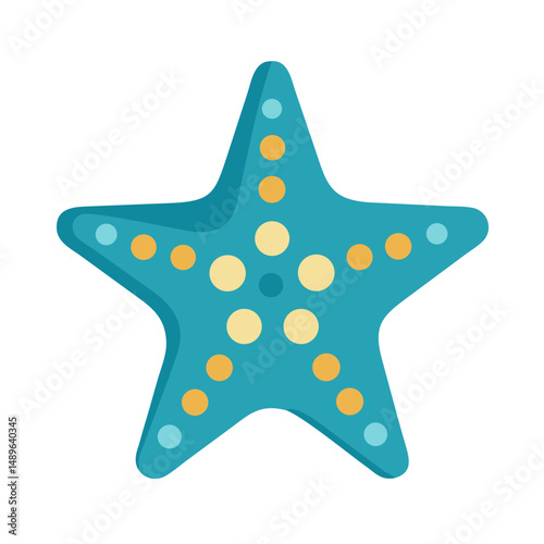 Starfish Icon Representing Ocean Wildlife and Marine Sea Life