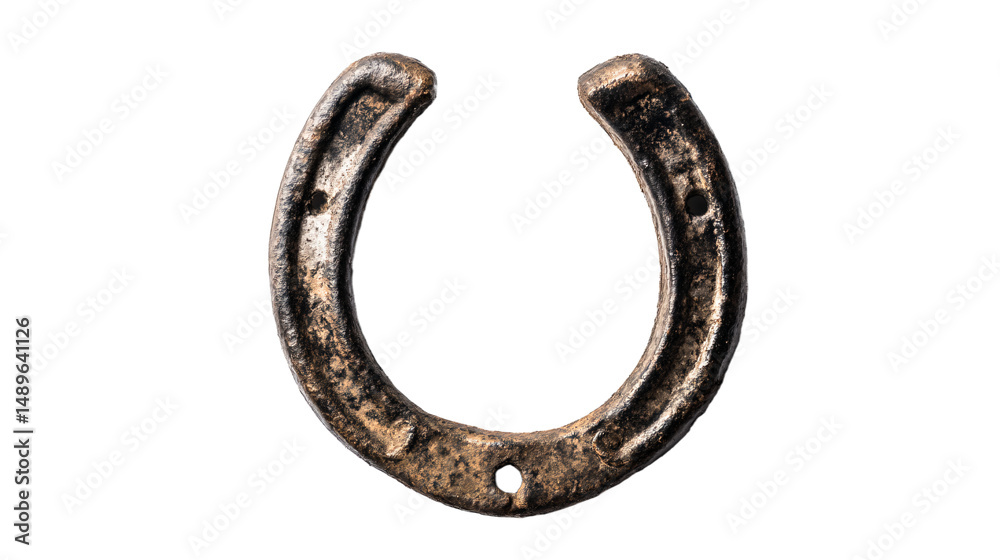 a horseshoe shaped object on a white surface a horseshoe shaped object on a white surface