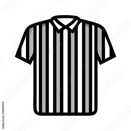 Striped Shirt Icon Representing Casual Fashion and Patterned Apparel