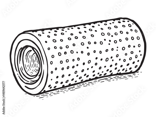 Foam Roller vector line art