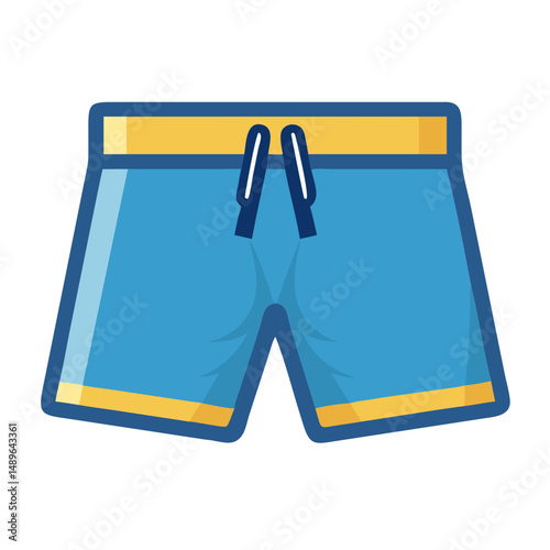Swim Shorts Icon Representing Beachwear and Water Activity Apparel