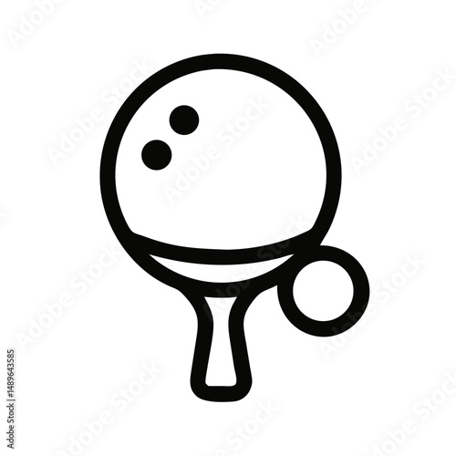 Table Tennis Icon Representing Ping Pong Game and Sports Equipment