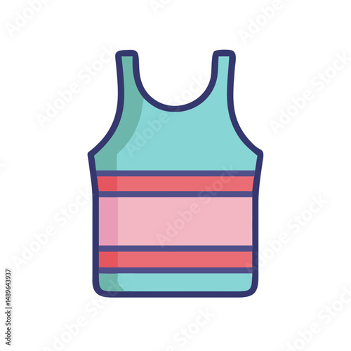 Tank Top Icon Representing Sleeveless Summer Apparel and Casual Wear