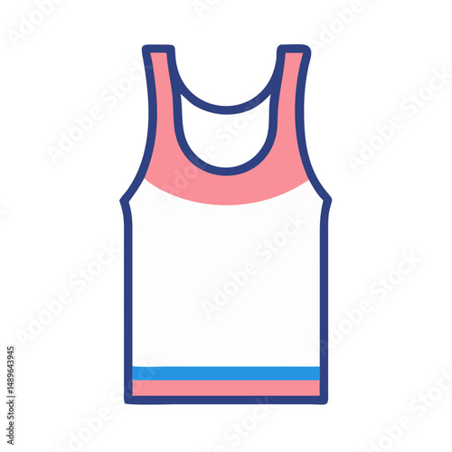 Tank Top Icon Representing Sleeveless Summer Apparel and Casual Wear