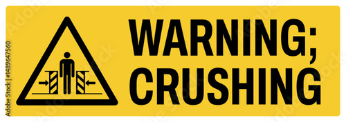 warning safety signs v2 uppercase text_warning ; crushing_ landscape size 1/2 a4,a3,a2,a1	 