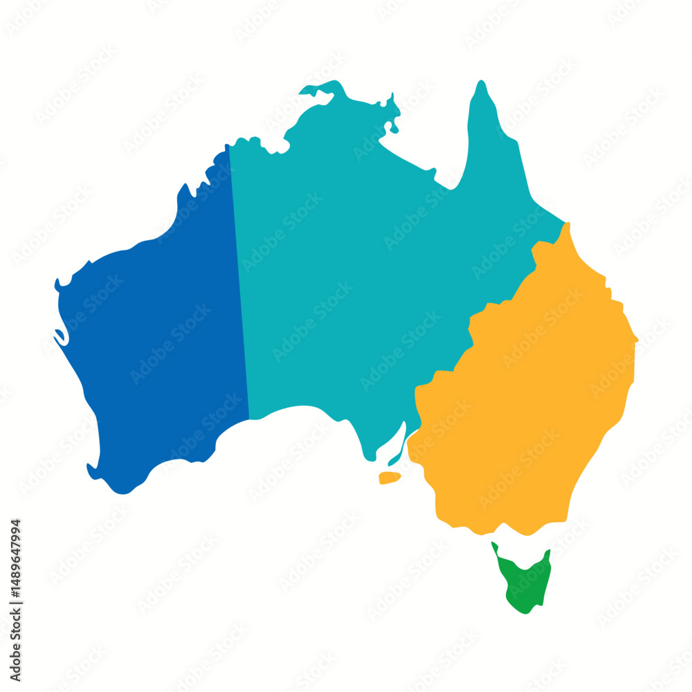 Obraz premium Map-of-australia vector graphic for T-shirts, posters, and digital use.
