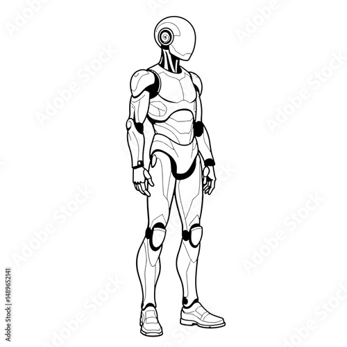 Automaton in streamlined design, showcasing automation concept