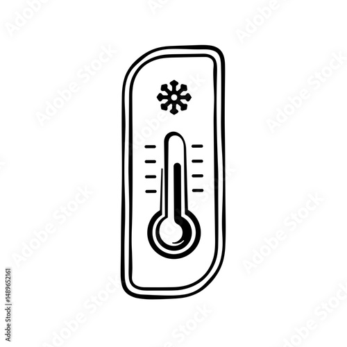 Temperature control panel design showcasing sun and snowflake, clarity