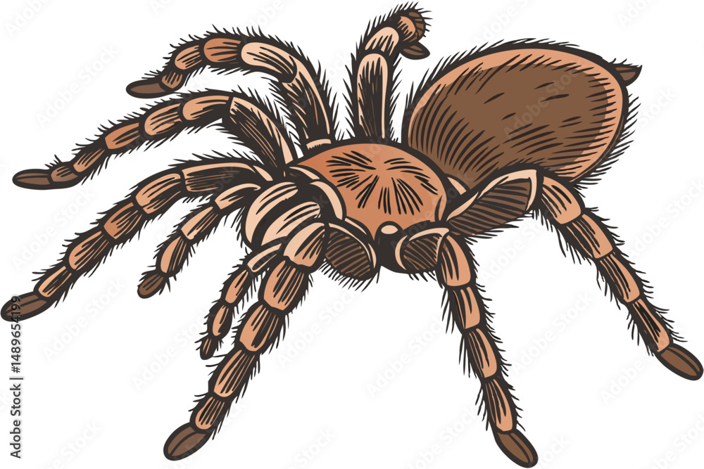 Fototapeta premium 22 photo of a close-up of a spider, sharp focus, detailed anatomy, intricate textures, rich colors, macro shot, photorealistic, 8K, award winning photography