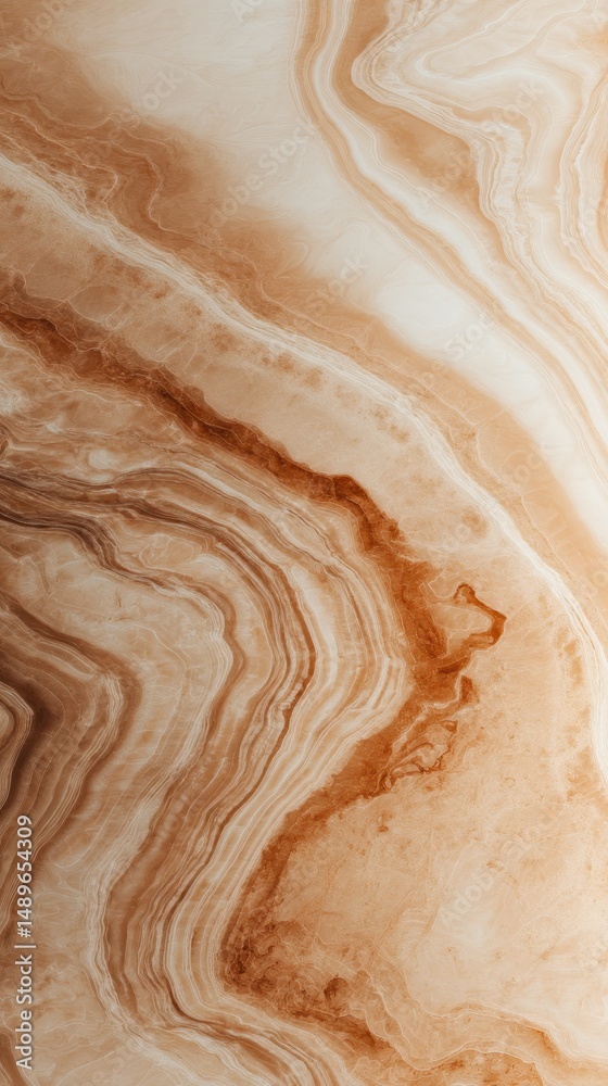Obraz premium Abstract marble texture with warm earthy tones featuring flowing patterns and smooth contours, creating a natural and elegant design for backgrounds